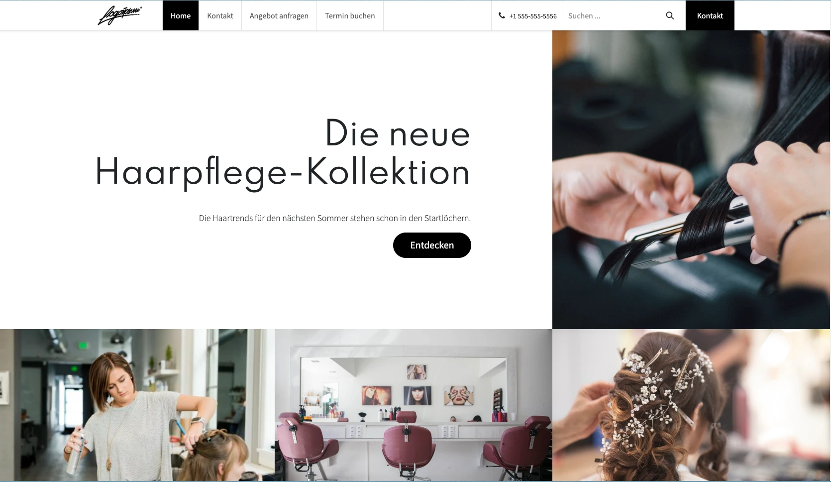 Demo-Website für Friseursalons